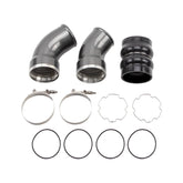 Wehrli Custom Fab 2006-2010 LBZ/LMM Duramax Passenger (Cold) Side 3.5" Intercooler Pipe WCFab Grey